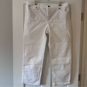Talbots Heritage White Straight-Leg Jeans Size 14